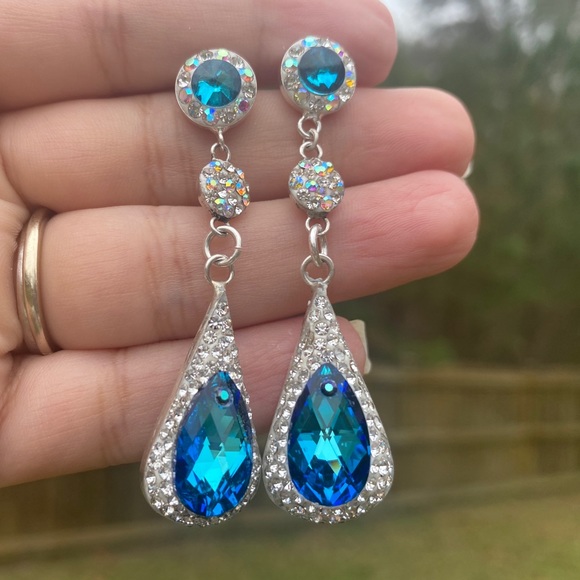 Set of earrings and pendant in Swarovski crystals - Picture 5 of 6